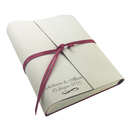 Album Fotografico - DOUBLE TWO - in Ecopelle Lux Bicolore (Personalizzabile)