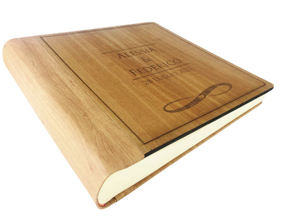 Album fotografico (Infinito) davanti in legno (Personalizzabile)