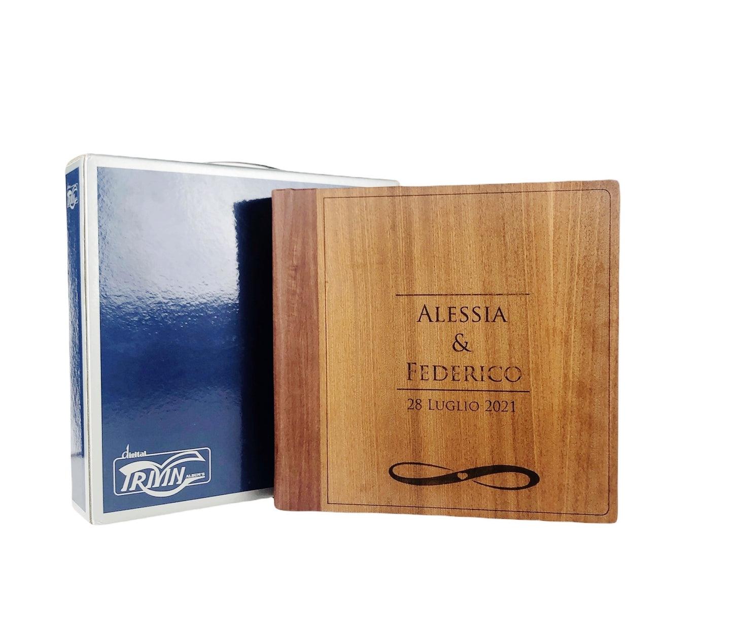 Album fotografico (Infinito) davanti in legno (Personalizzabile)