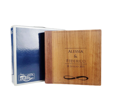 Album fotografico (Infinito) davanti in legno (Personalizzabile)