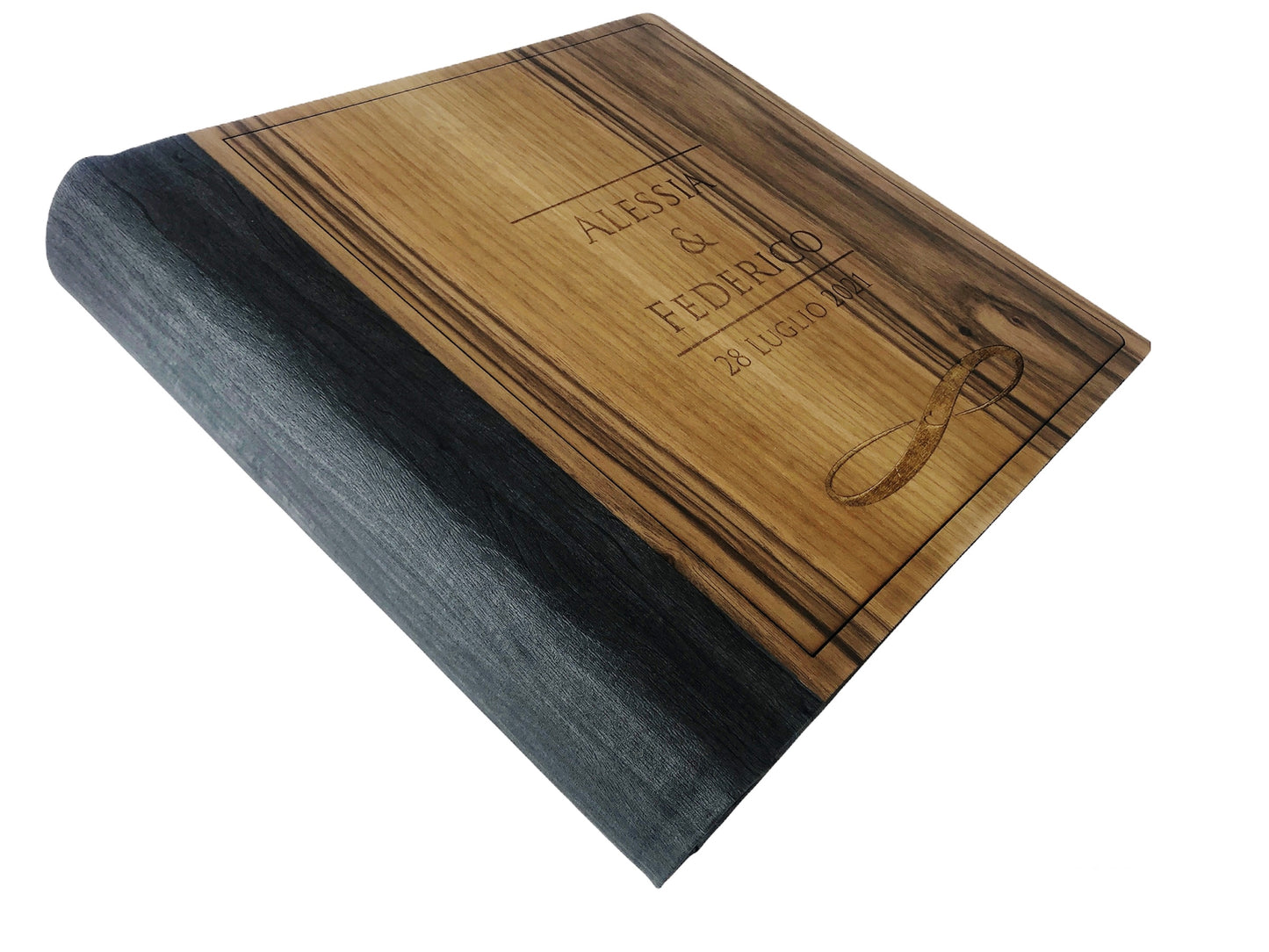 Album fotografico (Infinito) davanti in legno (Personalizzabile)