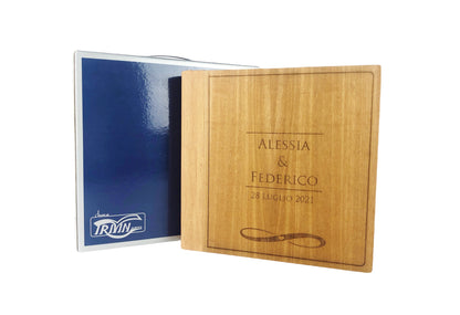 Album fotografico (Infinito) davanti in legno (Personalizzabile)